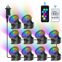 6/8/10 LED RGB Underwater Pond Lights IP68 Landscape Fountain Spotlight Bluetooth APP Control for Fish Aquarium Tank Garden Yard 1