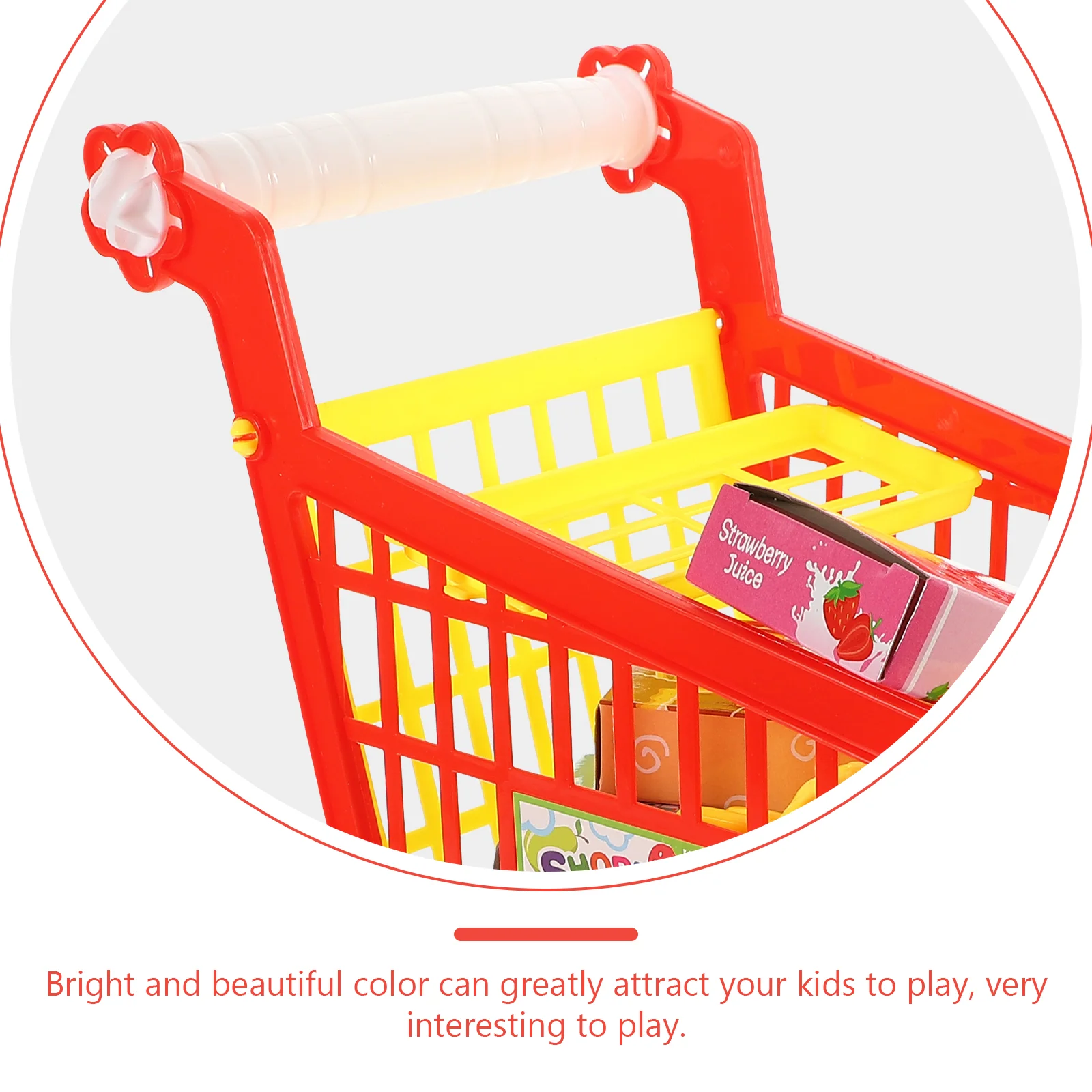 Play House Toy Shopping Trolley Kids for Grocery Cart Plastic Child Supermarket Small Puzzle 6