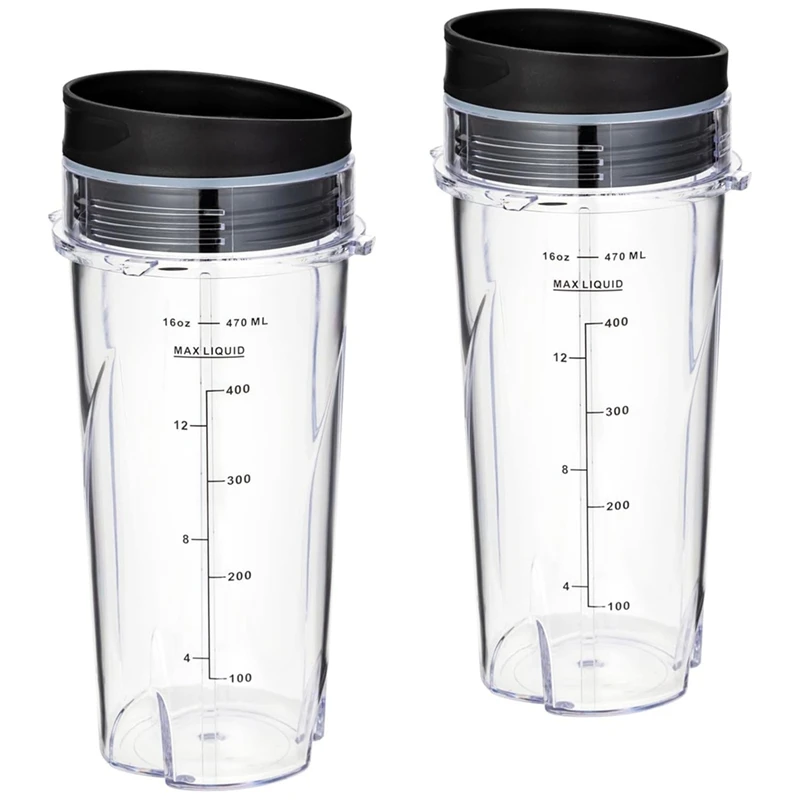 2Pack16OzReplacementCupsReplacementPartsForNinjaQB3001SSFit