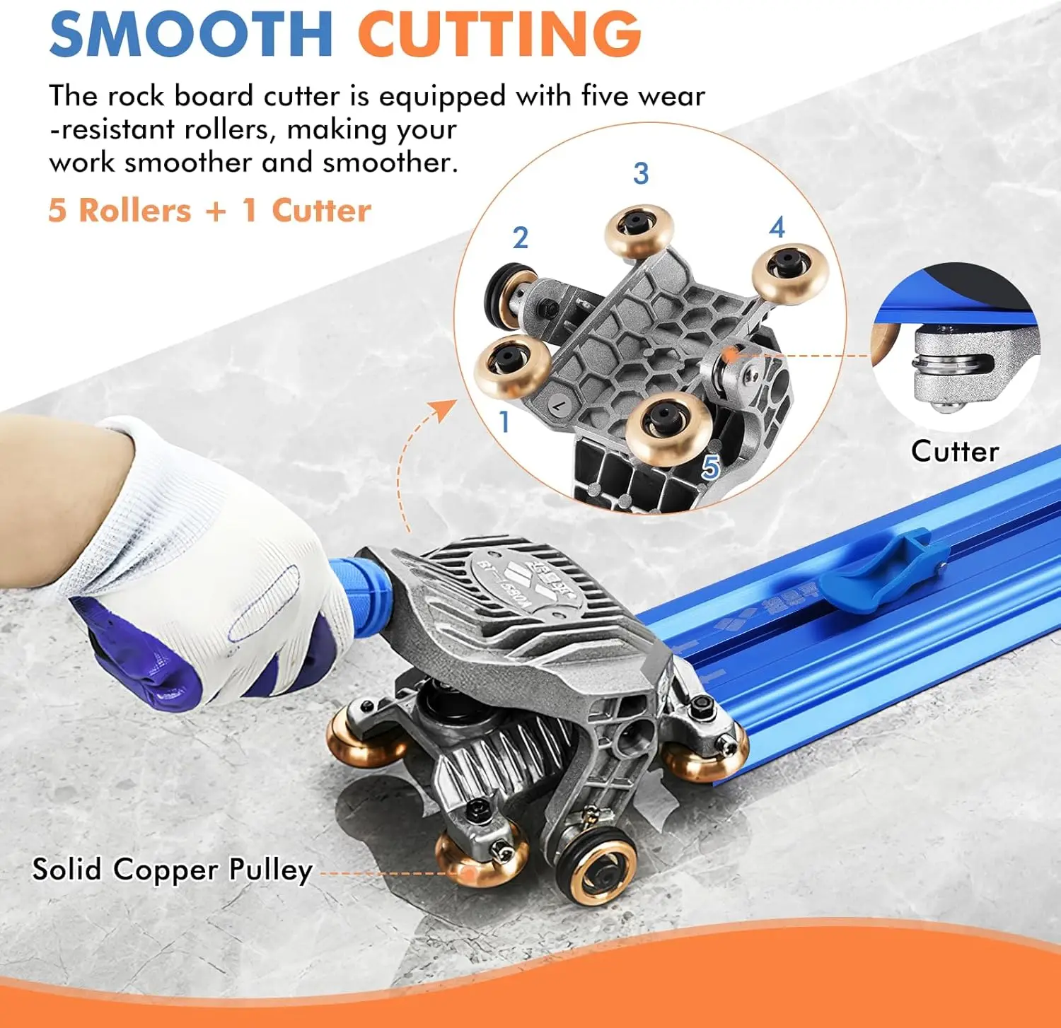 Yjingrui Manual Tile Cutter, For Large Ceramic Porcelain Tiles Up To 87"", Precise Ceramic Tile Cutting Tool, Professional 4