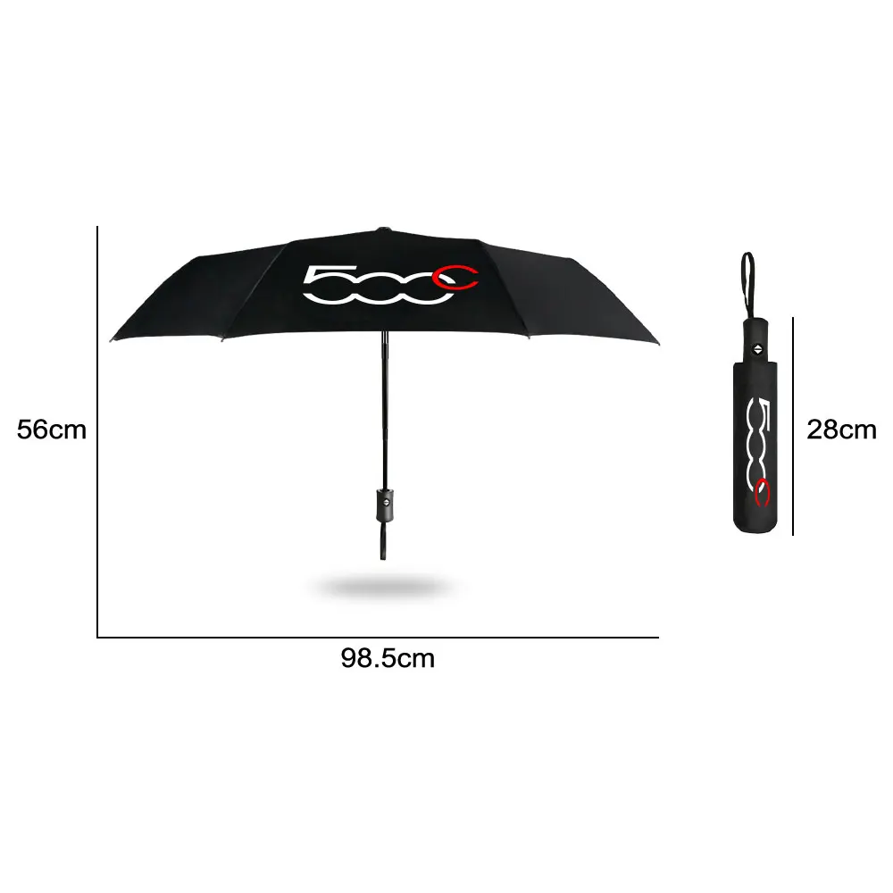 Car logo umbrella fully automatic folding windproof for Fiat 500 series