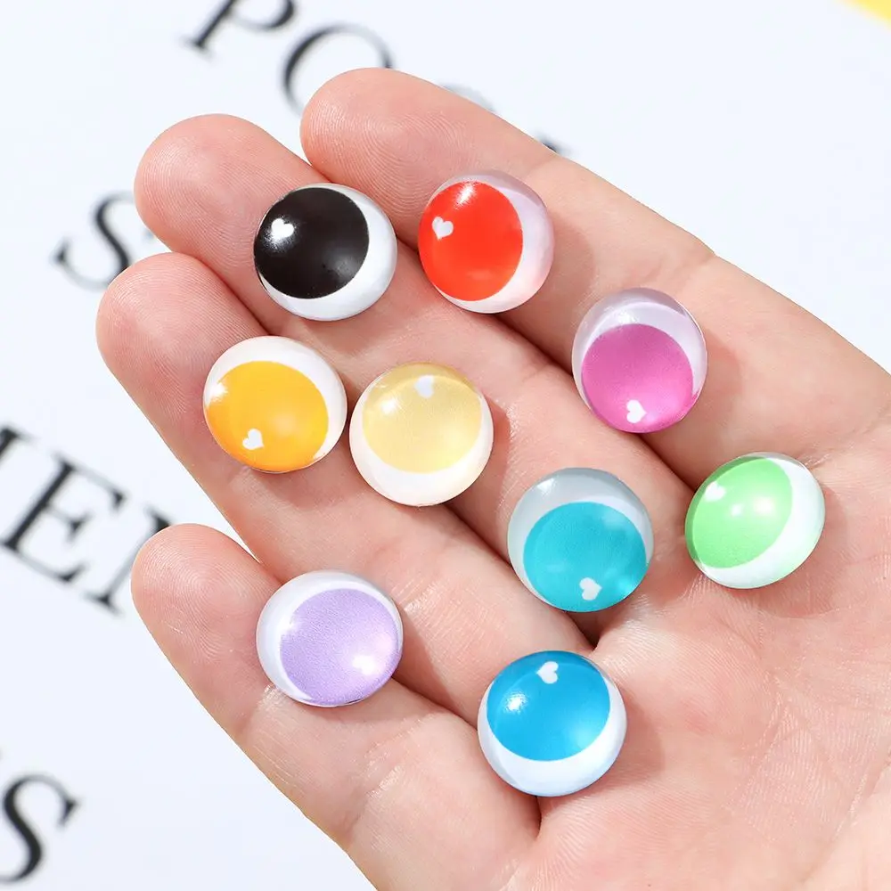 50PCS 6/10/16/20/25mm Craft Puppet Jewelry Findings Round Eyes Cabochon Flat Eyeballs Toys Accessories Glass Doll Eyes