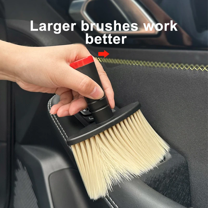 Car Cleaning Brush Multifunctional Soft Bristles Auto Air Outlet Gaps Dust Removal Interior Duster Tool