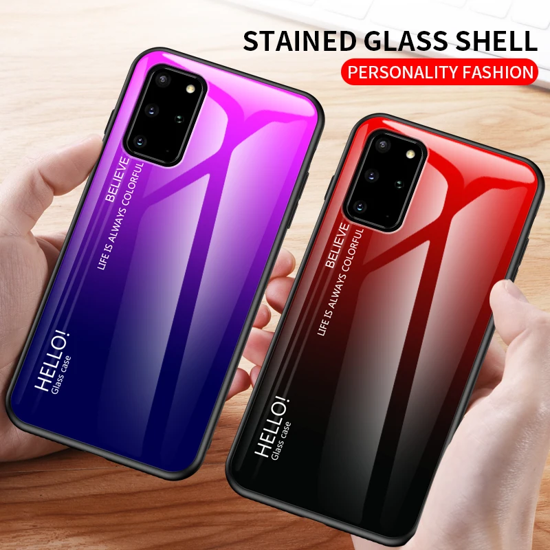 Colorful Gradient Tempered Glass Case Cover