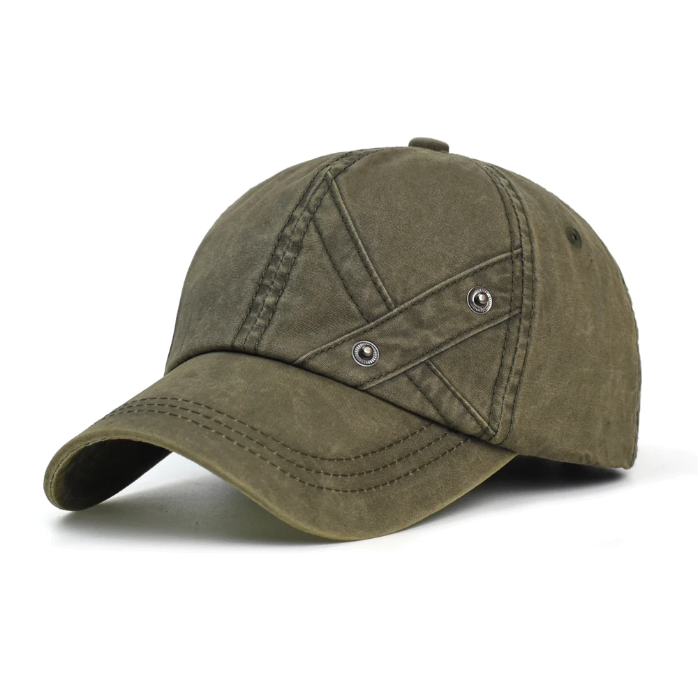 Vier Jahreszeiten gewaschene Baumwolle Baseball mütze Männer Frauen lässig Vintage Papa Hut verstellbare Trucker-Stil Low Profile Outdoor – Detail 1