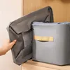 Steel Ring Clothes Storage Basket Foldable Storage Box Household Wardrobe Drawer Dust-proof Non-woven Pants Portable Storage Box 5