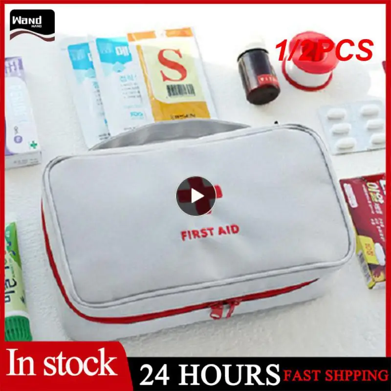 

1/2PCS Empty Large Portable Outdoor Survival First Aid Kits Disaster Earthquake Emergency Bags Big Capacity Home Car