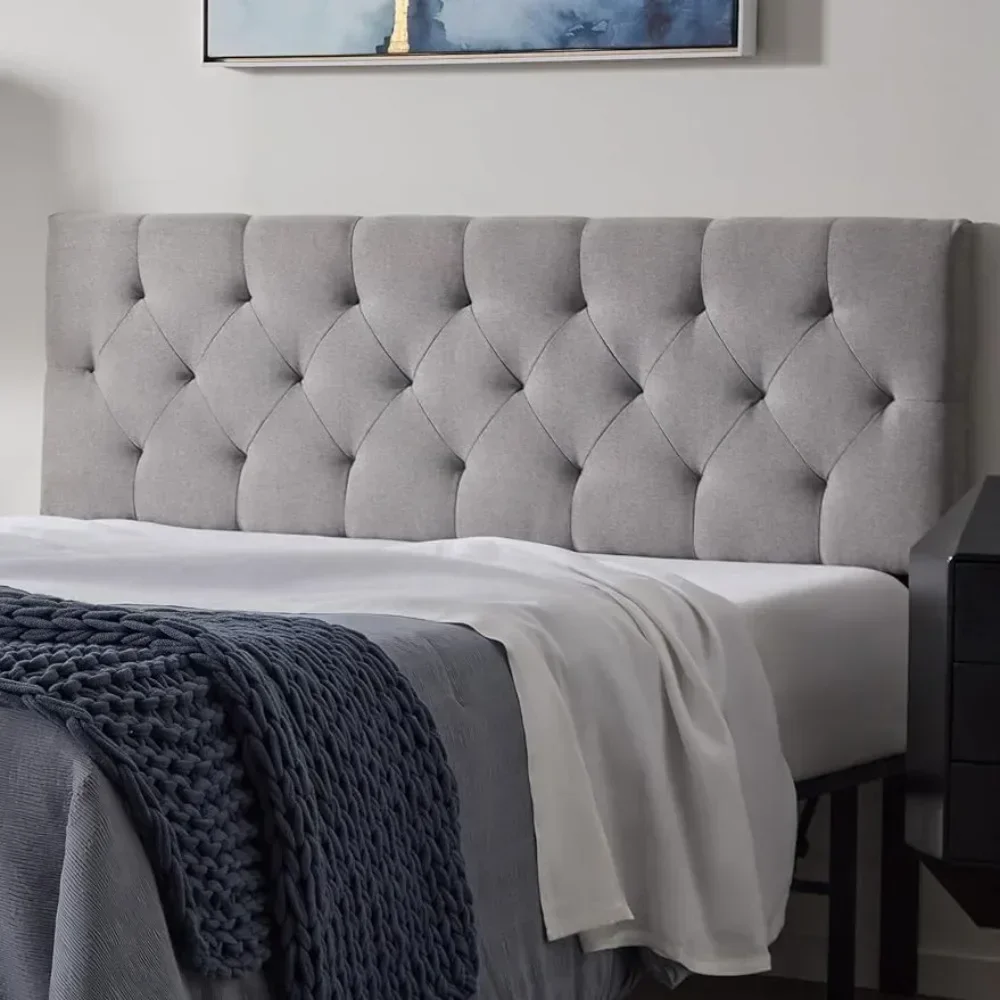 Headboard, Wall Mounted Peel and Stick Headboard, Upholstered Tufted Bed Headboard for Queen Size Bed, Bedroom Tall Headboard