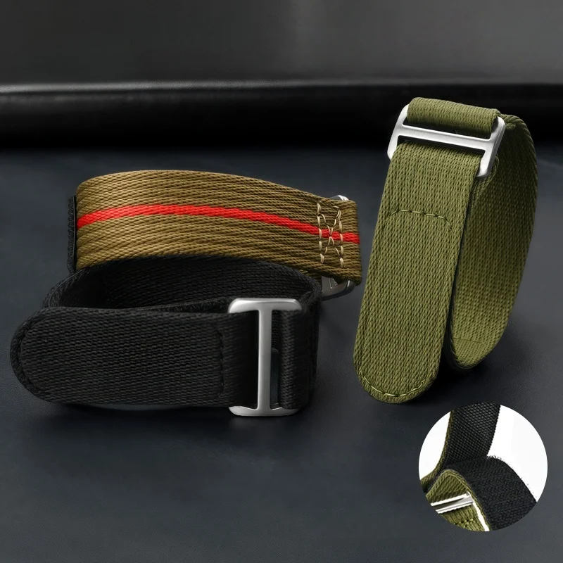 Versatile Nylon Hook and Loop Watch Strap - Unisex NATO Style 20mm 22mm