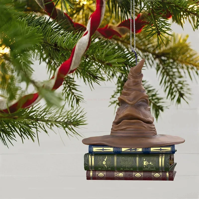 

New Resin Decorative Pendant Harry Potter Sound Magic Hat Christmas Tree Decoration Resin Crafts Children's Christmas Gift