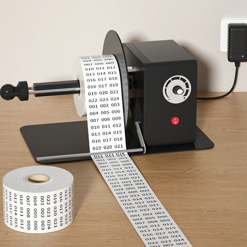 Enrouleur d'étiquettes automatique 12V, papier de code à barres auto-adhésif, Machine de rembobinage d'étiquettes électrique, bobine d'étiquettes pour étiquettes alimentaires de détail