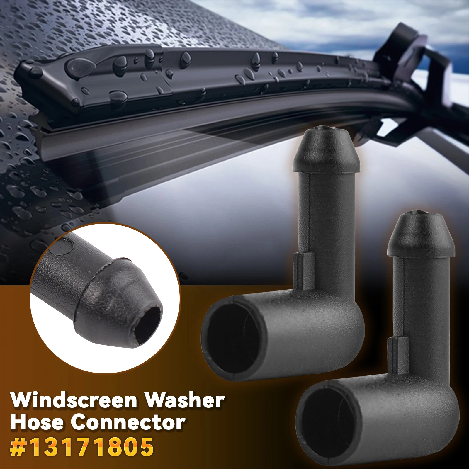 1pc 13171805 Windscreen Washer Hose Pipe Connector Bend Car Windshield