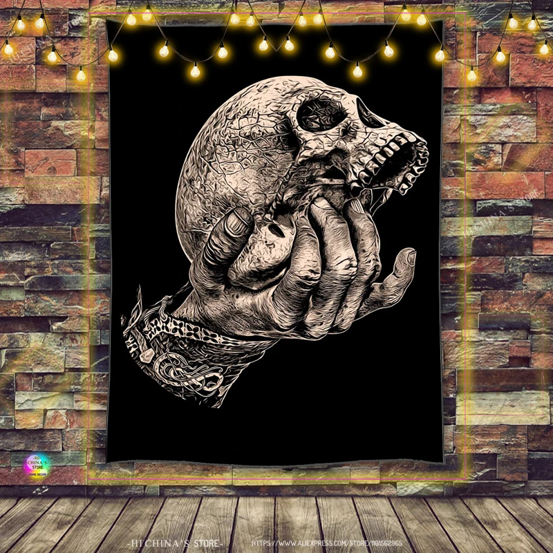 Wikinger großen Stoff Tapisserie Hippie Boho Wikinger Wandbehang Boho Hippie Tarot Hexerei Wohnzimmer Schlafzimmer Wohnkultur – Detail 4