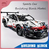 1:14 Sports Car Building Block Model Famous Sport Advanced Replica Race Cars Models DIY Power Building Blocks Collectible Gifts 1