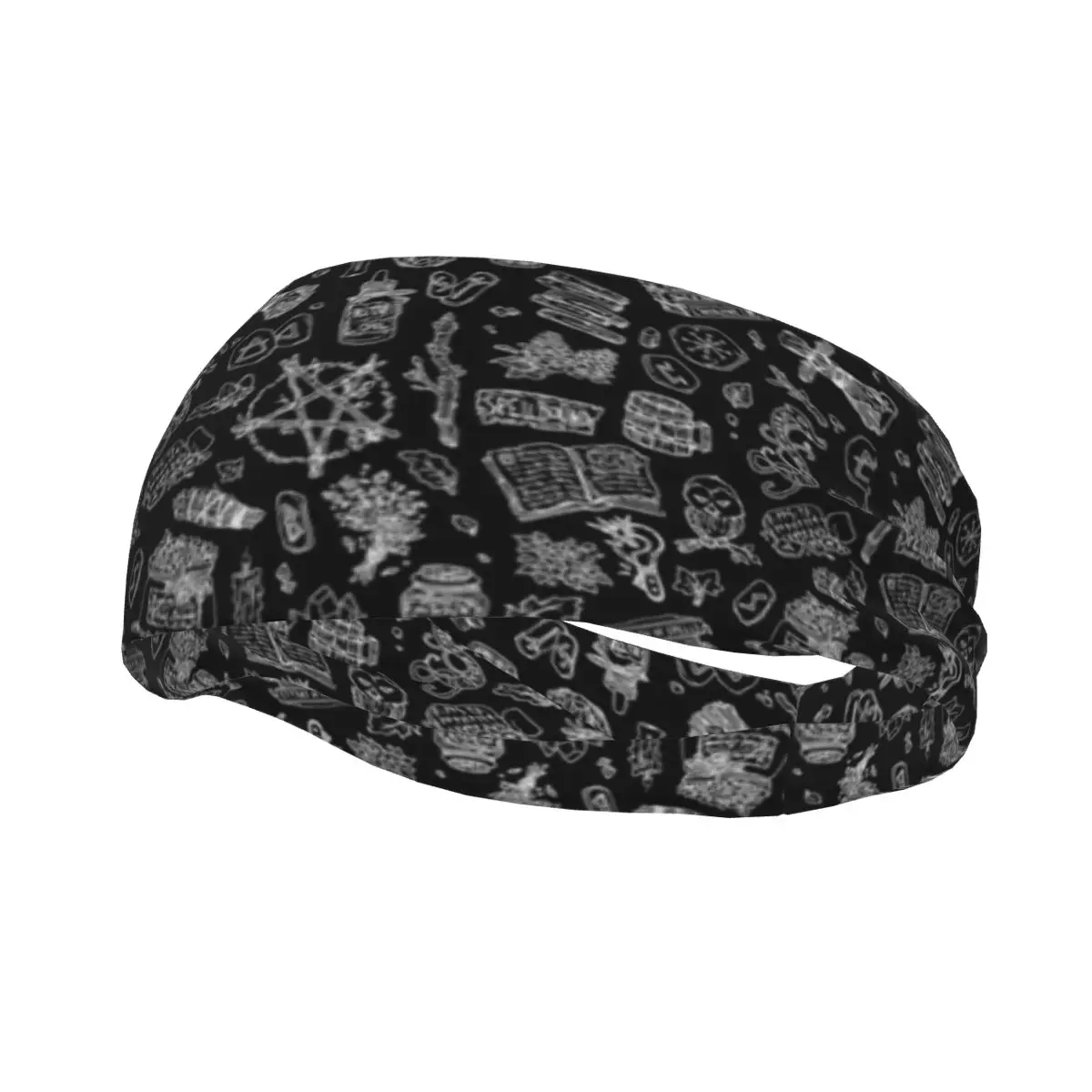 

Dark Pagan Witches Gothic Goth Sweatband Wide Sport Safety Sweat Headband Men Non Slip Hair Bandage Jogging Yoga Hairband