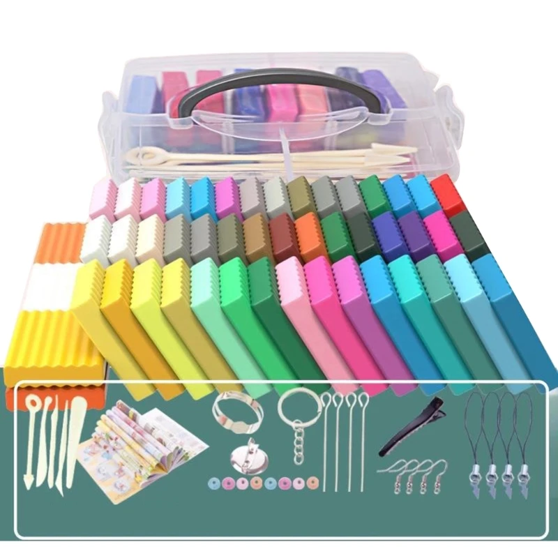 

MultiColor Polymers Clay Set of 24/36/50 DIY Craft Modeling Plasticines Oven Baking Clay Kids Party Favor Christmas Gift