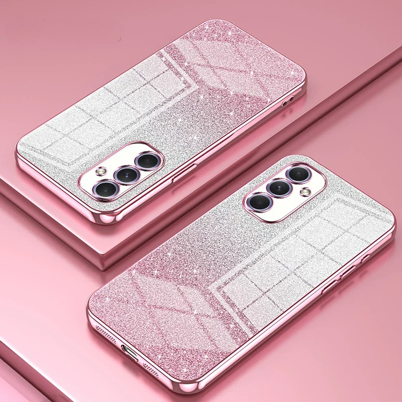 Sparkling Glitter Plating Protective Phone Case - Sleek Back Cover Design