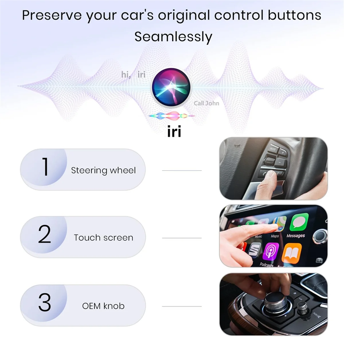 T27C Wireless CarPlay Adapter for IPhone, Convert Wired to Wireless, Mini Size, USB & USB-C, No Delay