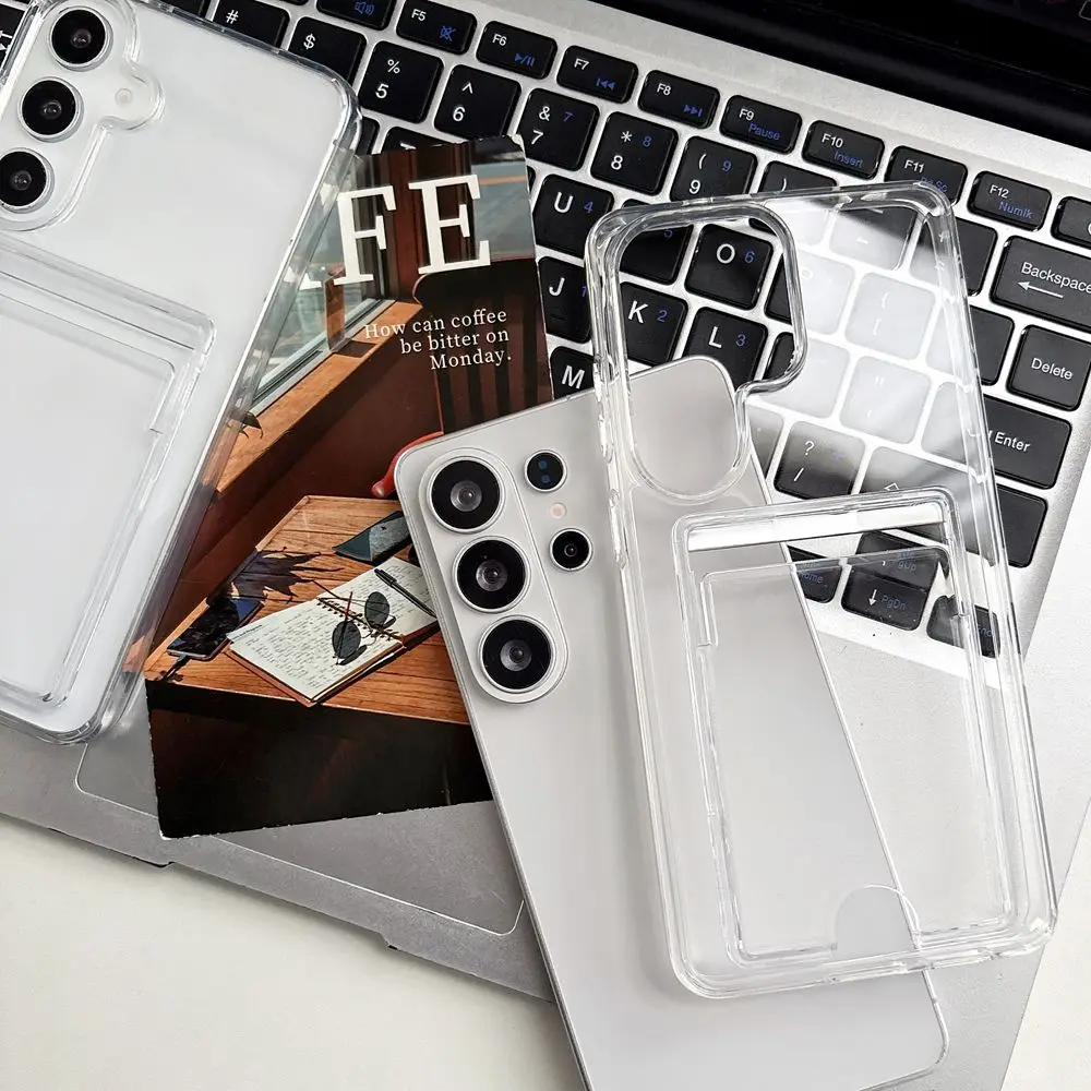 Ultra Clear Shockproof Card Slot Phone Case - Durable Acrylic Cover