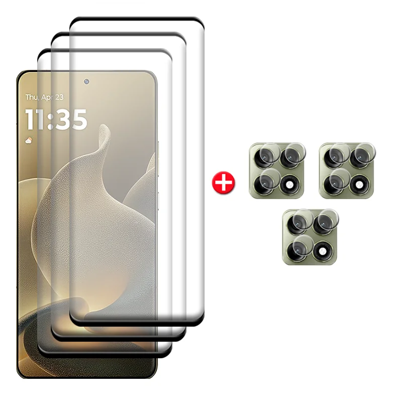 Multi-Functional Tempered Glass & Lens Protector with Curved Screen Design