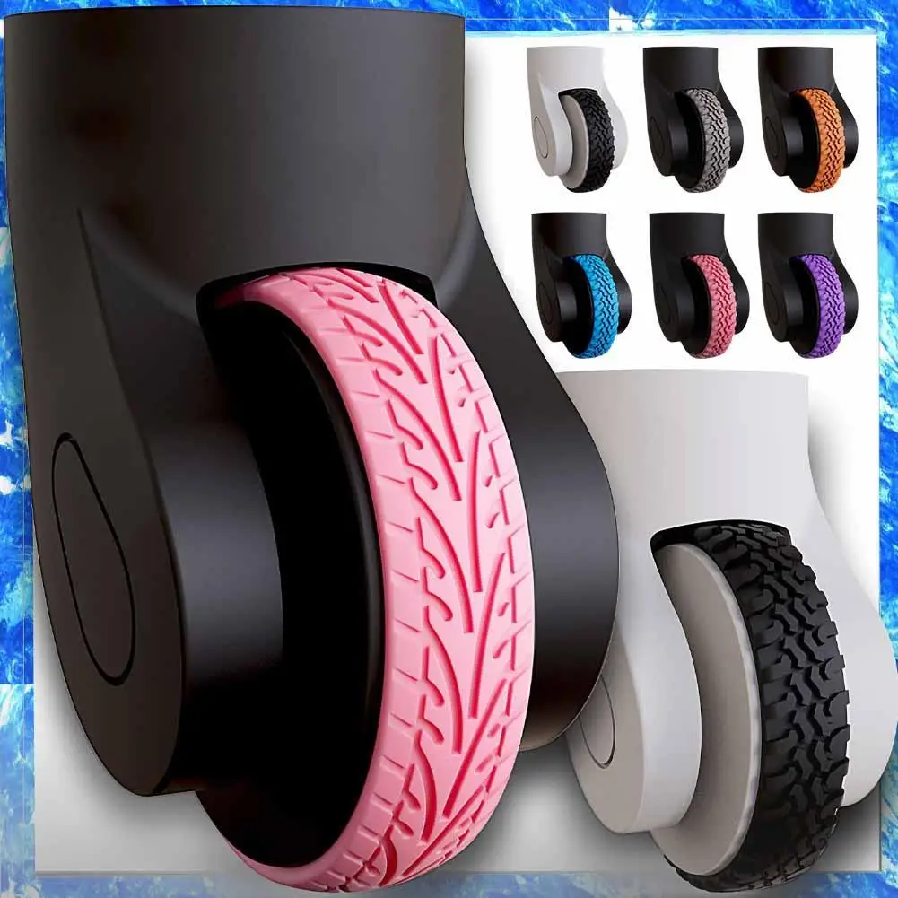 

4pcs/Set Luggage Wheel Protective Cover Anti Slip Silent Silicone Protective Cover Universal Wheel Noise Reduction Caster Shoes