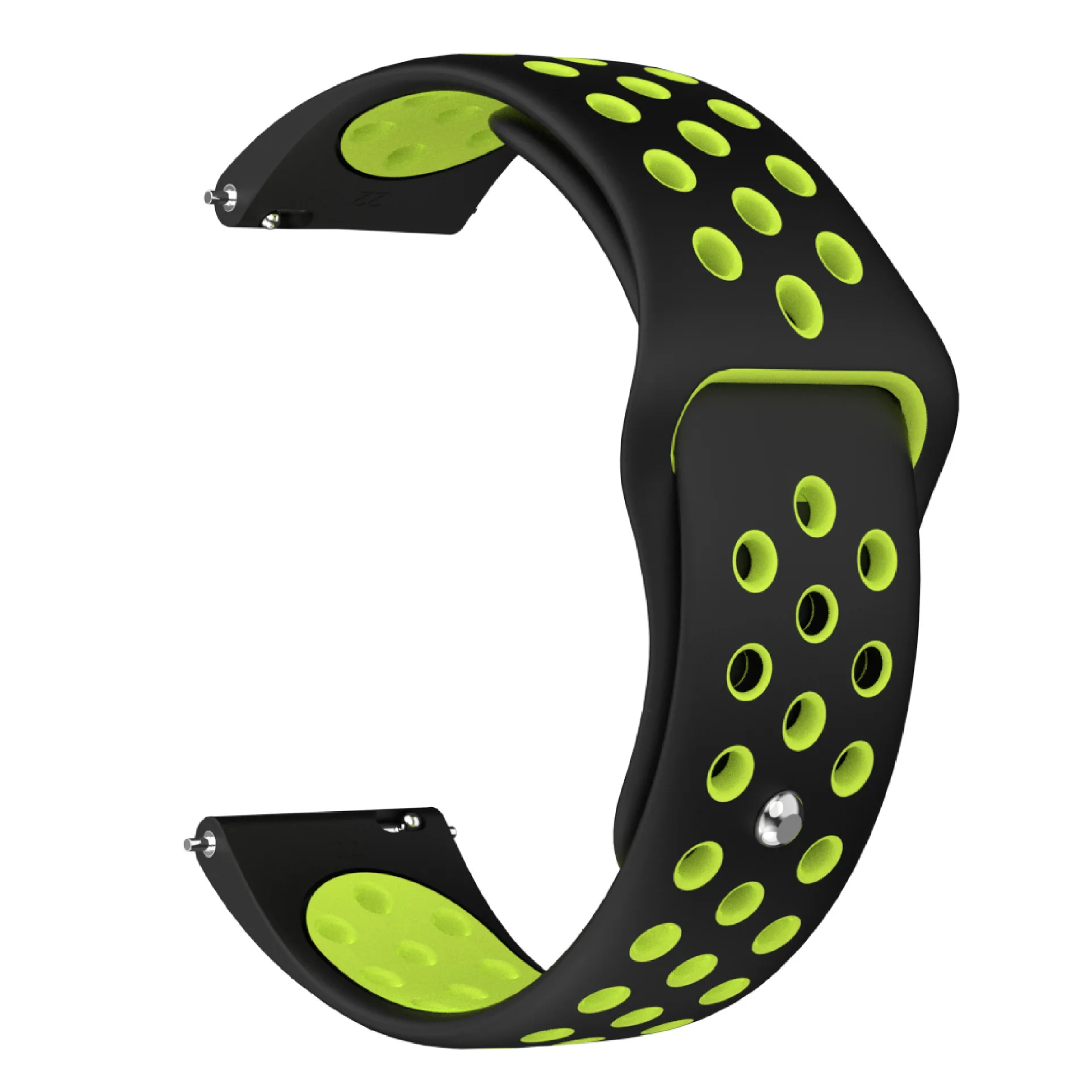 22mm Silicone Strap Band Bracelet for Sports Watches - Universal Wristband Accessories