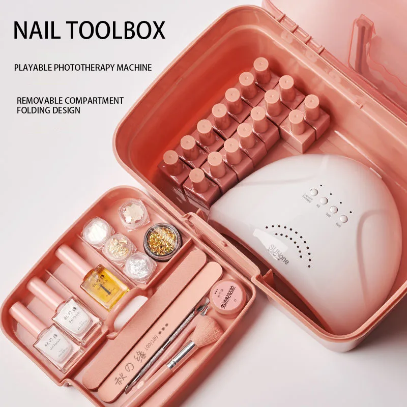 Nail Polish Art Organizer Containers Brush Lamp Polish Tool Varnish
