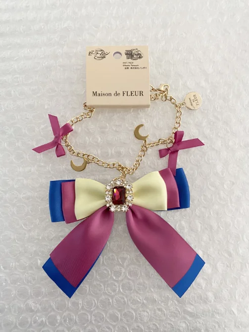 Japanese Fashion All-Match Women's Handmade Accessories Sweet Cute Bow Diamonds Metal Decorative Chain Luggage Accessories