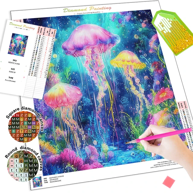 SDOYUNO-Kits de peinture diamant, paysage d'objet abstrait, dessins avec diamants, Kit d'art diamant, artisanat d'aiguilles, mosaïque de diamant 5D 3