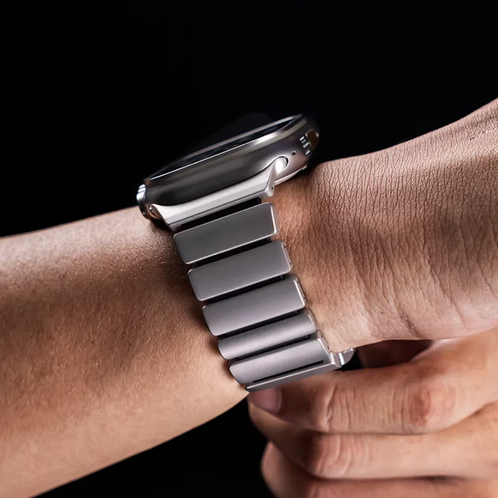 Magnetic Zinc Alloy & Silicone Watch Strap