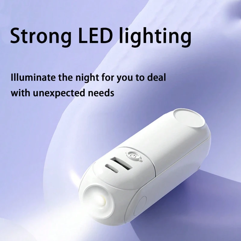 Portable Foldable Fan Handheld Fan 270 ° Adjustable Mini Fan Rechargeable 5-in-1 Bracket/Mirror/Flashlight/Fan/Power Bank 5