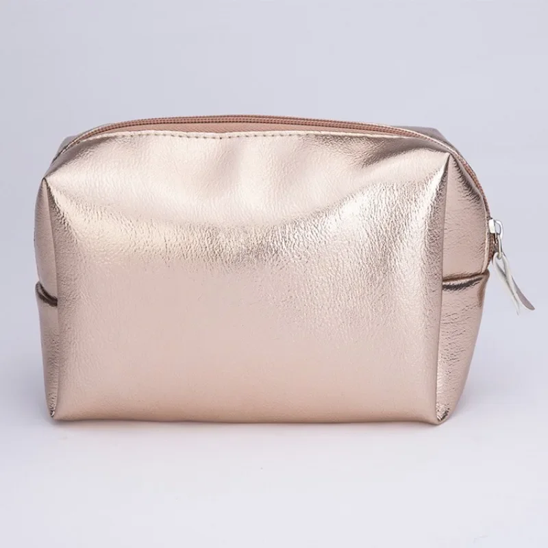 Simple Shiny Sequins gold wallet Cosmetic Handbag Makeup Bag Portable Women Toiletries Skincare Storage Bag Organizer Pouch 3