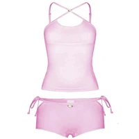 Women 2 Piece Short Sets Summer Chic Criss Cross Backless Camisole Tops and Bandage Cutout Shorts Outfits Club Streetwear Trendy - Image 6