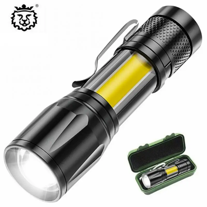 

Фонарик с перезаряжаемой батареей, фонарик с зумом, уличная лампа для кемпинга, фонарь с USB-зарядкой, тактический фонарик
