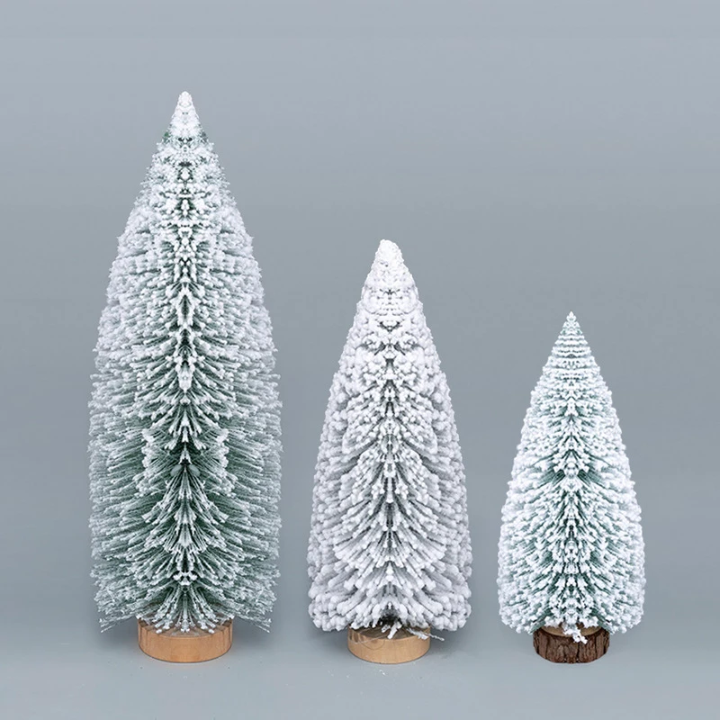 10/15/20/25/30cm Christmas Tree Ornaments Mini Artificial Snow Pine Xmas Tree Decoration for New Year Party Navidad Home Decor christmas tree ornaments