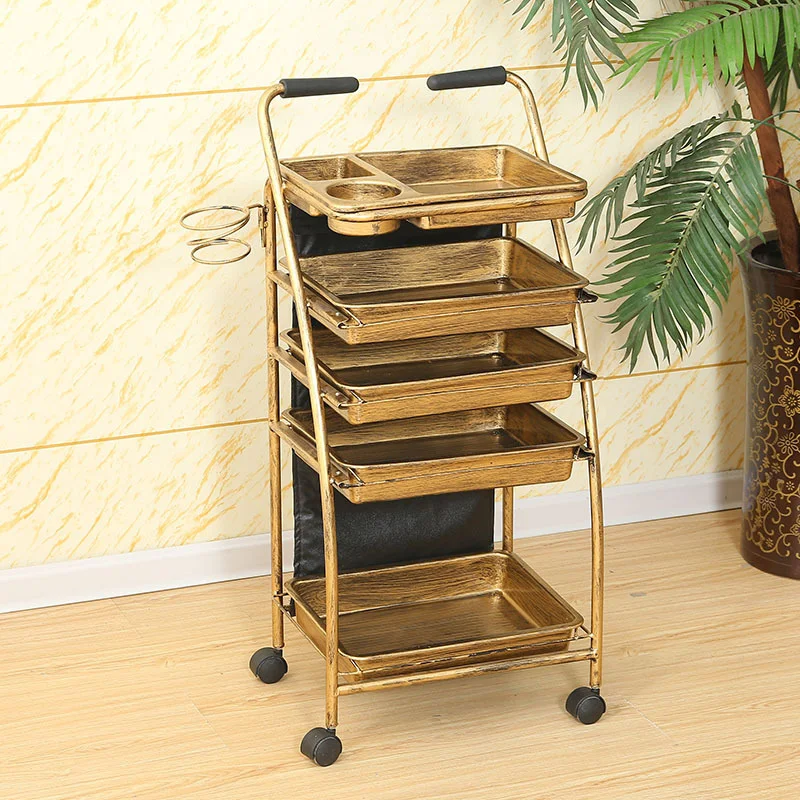   Salon Efficiency Hairdressing Organizer Cart Large Capacity Simple Cosmetologist Tool Trolley Functional Design Easy Access images - 6