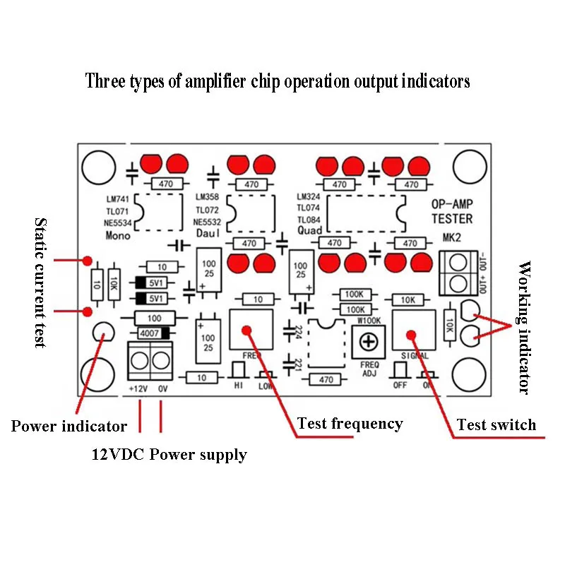 Operational Amplifier Tester 1PCS Operational Amplifier OP AMP Tester Single Mono Dual Quad OPAMP Chip High Speed Low Speed Differentiation