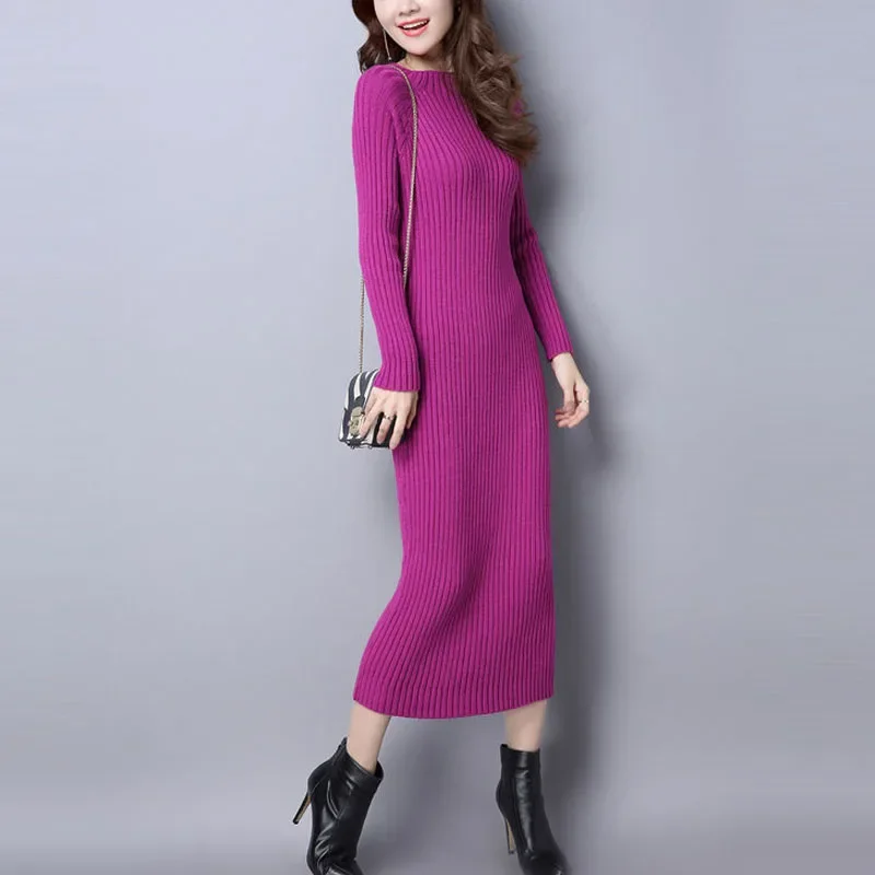 

Пуловер женский однотонный с круглым вырезом, элегантный простой Повседневный свитер с длинным рукавом, пригородный Топ, весна-осень J18