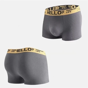 10Pcs/Men's Underwear Fashion Cotton Underwear High Stretch Boxer Shorts Breathable Soft Men's Shorts Comfortable Plus SizeL-4XL - Image 4