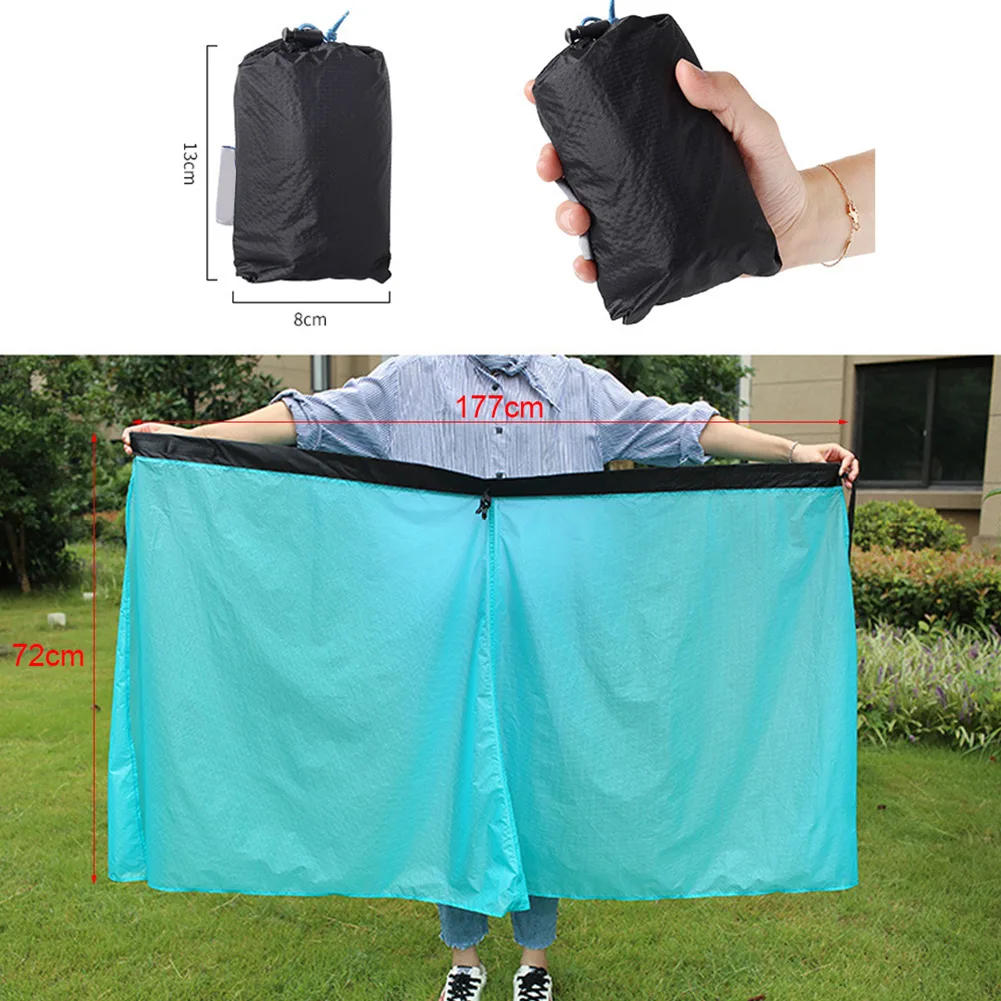 15D Nylon Ultra-Light Rain Skirt Lightweight Waterproof Kilt Rain Pants Cycling Camping Hiking Pants Half Poncho New Sale