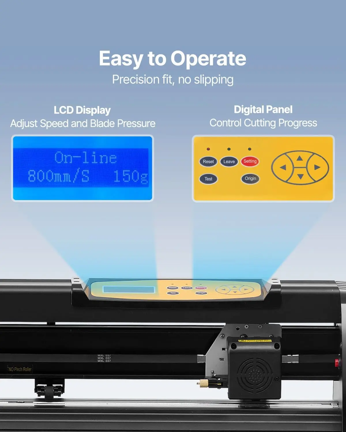 Vinyl Cutter Machine, Upgraded 28 Inch Paper Feed Cutting Plotter Bundle, Adjustable Force & Speed Vinyl Printer with Powerful