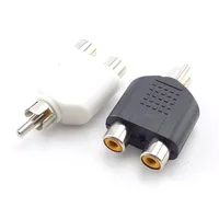 4 Pcs/lot RCA Connector Y Splitter AV Audio Video Plug Converter 1 Male to 2 Female Adapter Kit AV Jack RCA Plug To Double Cable - Image 5