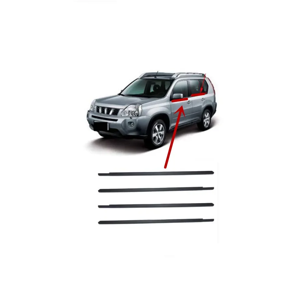 J&J AUTOMOTIVE Alfombrillas De Goma Para Nissan X-Trail T31 (2007-2014) - Set De 4 Piezas, Negras, Impermeables