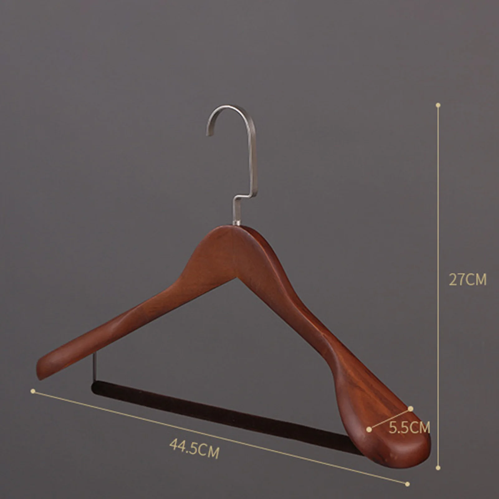 Suit Hanger Flocking High-Quality Wooden Hanger Traceless for Home Bedroom Houseroom 4