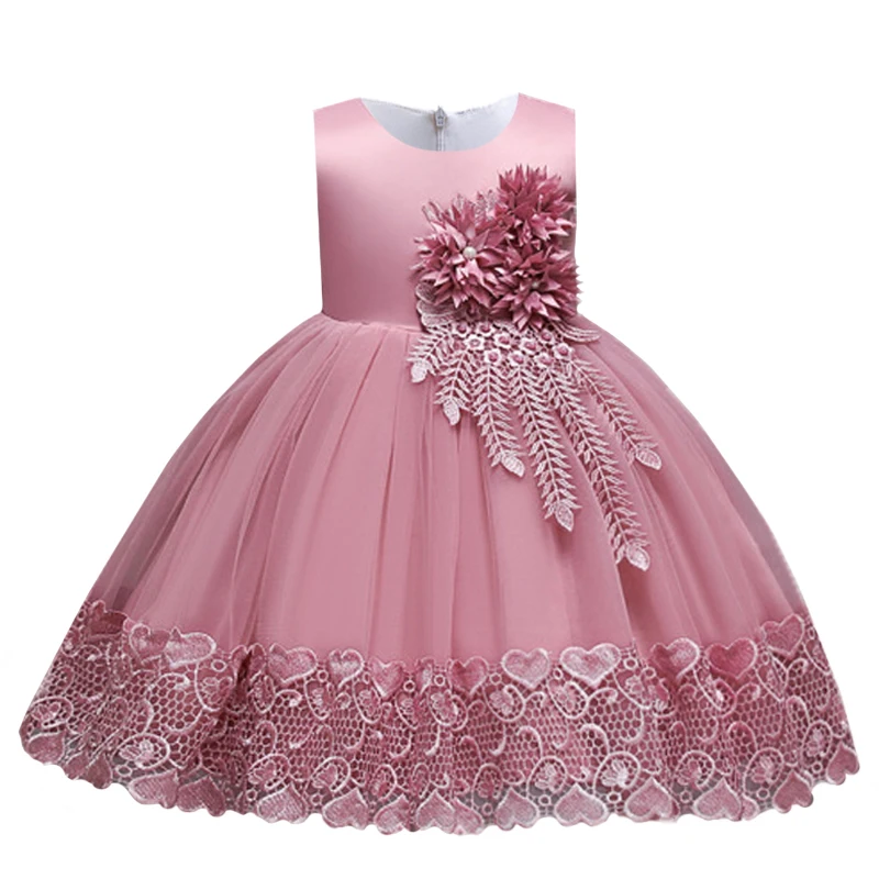 2023SummerGirlsDressLaceAppliqueFlowerGirlPartyDresses