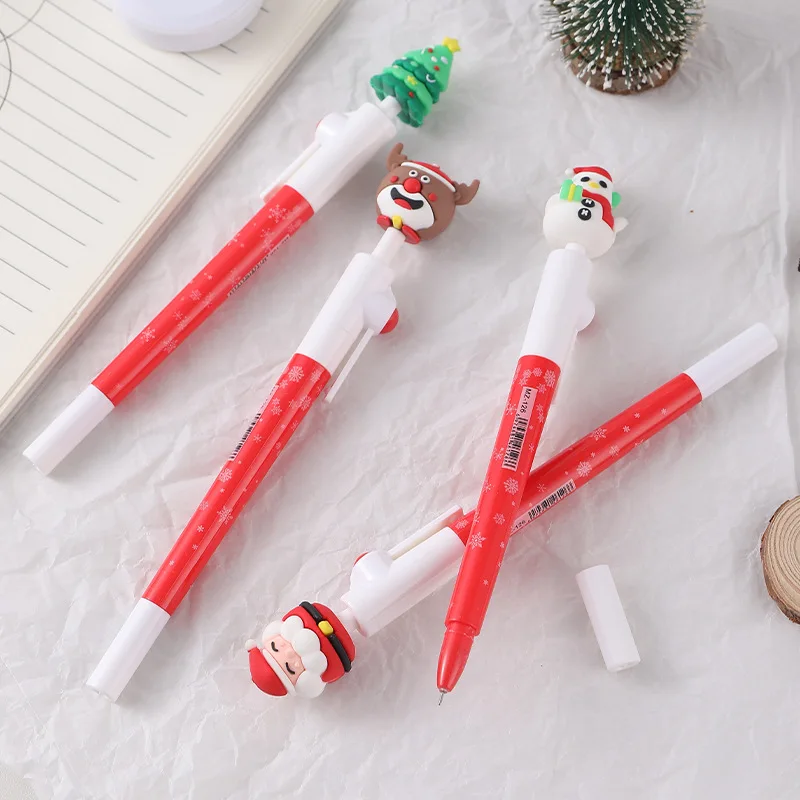 

50Pcs Christmas Cartoon Decompression Transfer Neutral Pen Student Reward Christmas Gift