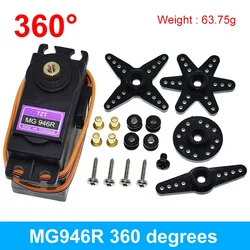 High - Torque Metal Gear Servo for DIY Robotics and Remote - Controlled Projects (MG946R 360 Degree)