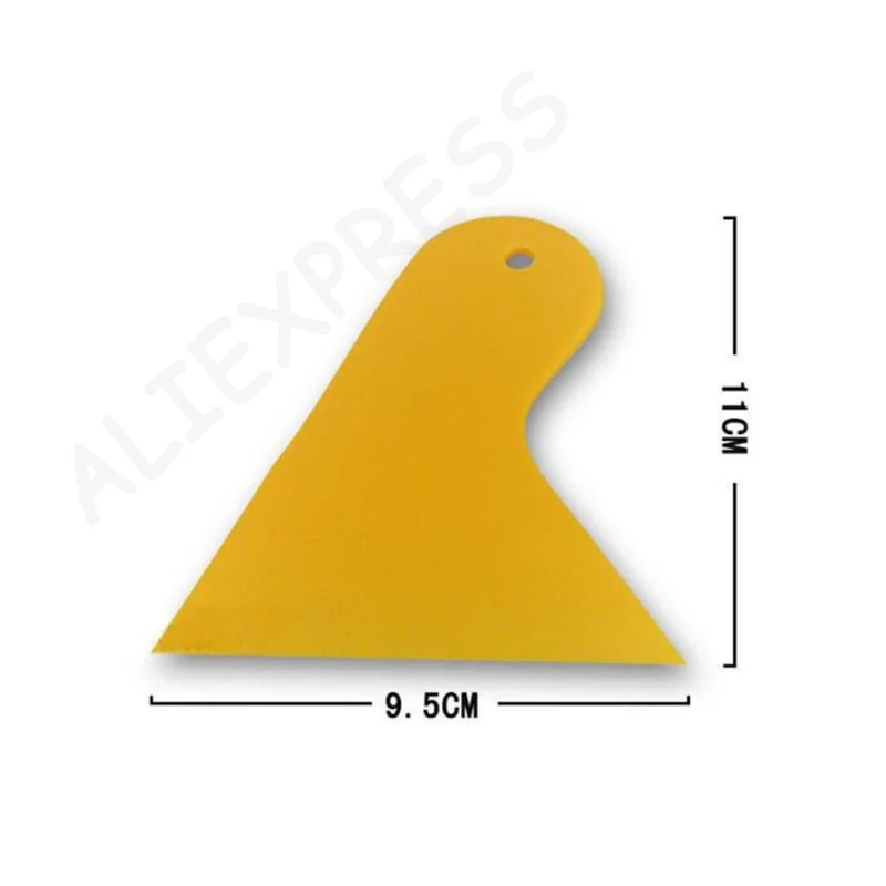 새 차 윈도우 틴팅 도구 노란색 스퀴지 유리창 필름 헤드라이트 필름 삼각 스퀴지