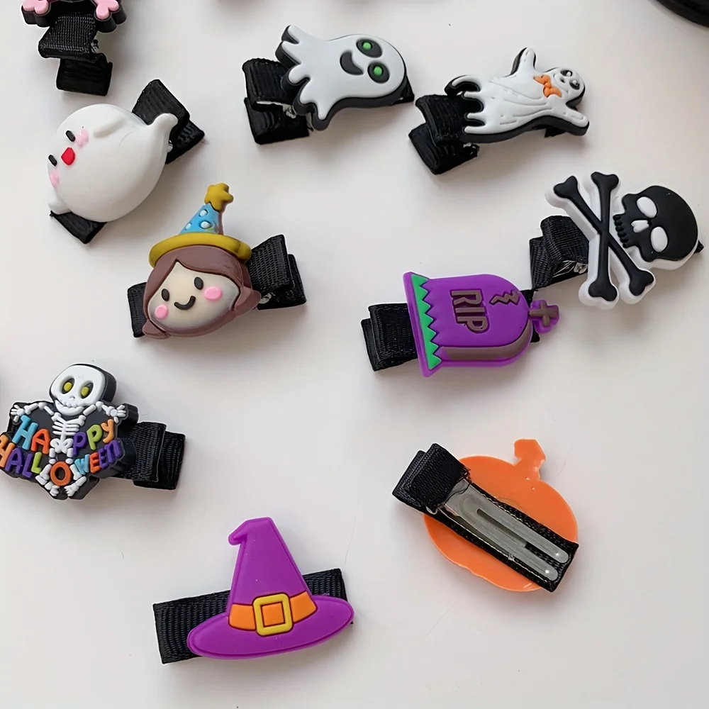 14 Pieces of Cute Little Halloween Hairpins for Girls with Side Clips That Won&rsquo;T Hurt Your Hair