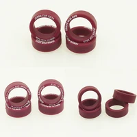 home made Tamiya mini 4wd car racing low friction maroon tryes lettering 4pcs 95208/92387/92140 1